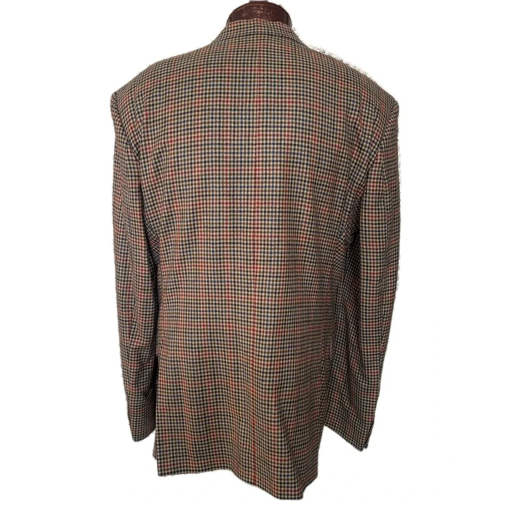 Holland & Sherry Royal Classic Houndstooth Wool‎ Blazer Premium Tom James 46L